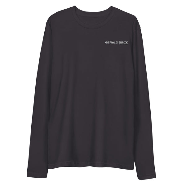 Gerald Black Long Sleeve Fitted WHT Crew  -  GeraldBlack.com