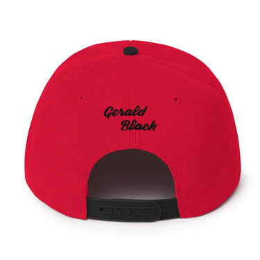 Gerald Black Snapback Hat 3D Logo with Flat Brim  -  GeraldBlack.com
