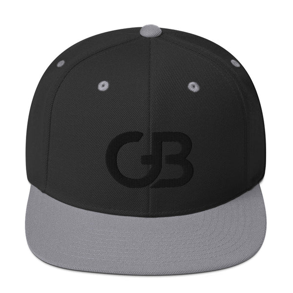 Gerald Black Snapback Hat Final BLK GB Logo with Flat Brim  -  GeraldBlack.com
