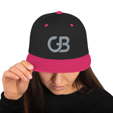 Gerald Black Snapback Hat Final Gray GB Logo with Flat Brim  -  GeraldBlack.com