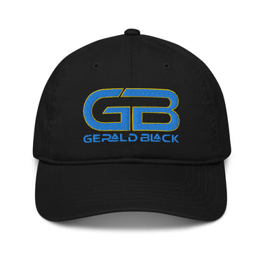 Gerald Black Structured Embroidered Organic Unisex Baseball Hat LTBLU-YEL  -  GeraldBlack.com