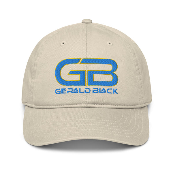 Gerald Black Structured Embroidered Organic Unisex Baseball Hat LTBLU-YEL  -  GeraldBlack.com