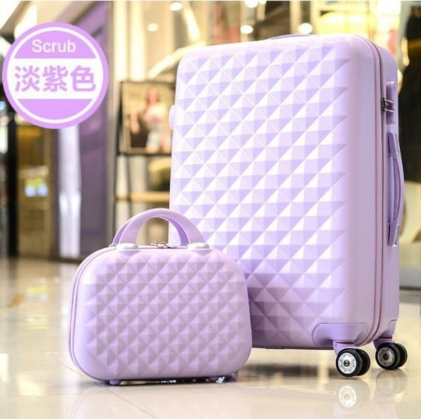 Girls cute trolley luggage set ABS hardside cheap travel suitcase bag on wheel  -  GeraldBlack.com