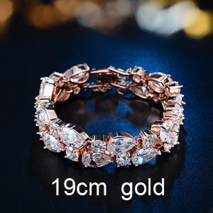 Gold Pleated Mona Lisa Women’s Cubic Zircon Bracelets and Bangles - SolaceConnect.com
