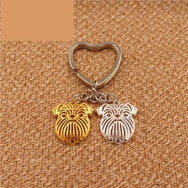 Gold Silver Plated Metal Dog Animal Pendant Keychain for Bag &amp; Car - SolaceConnect.com