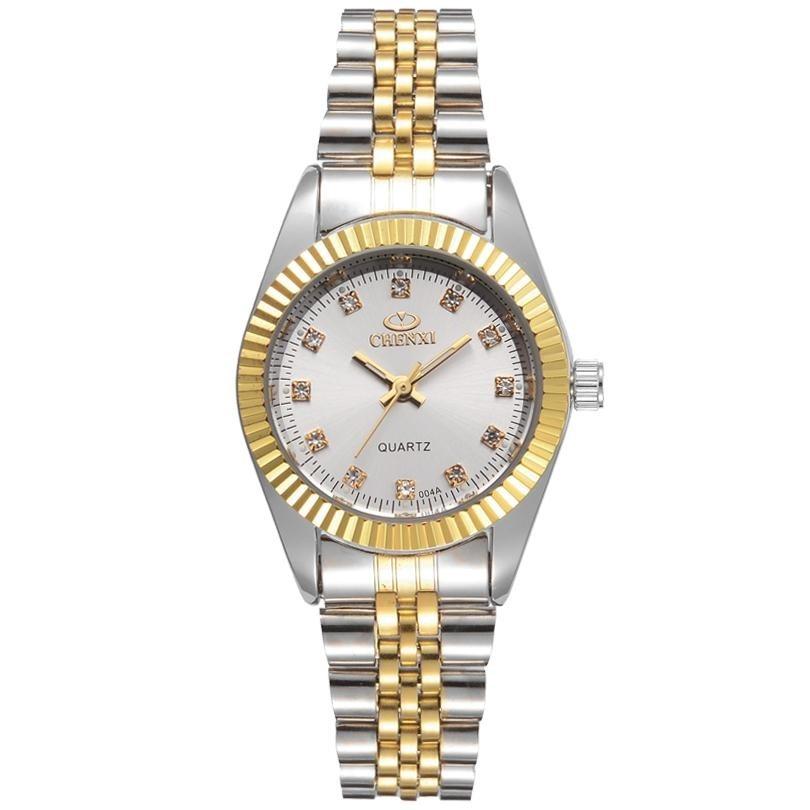 Golden &amp; Silver Classic Quartz Luxury Gift Watches for Women  -  GeraldBlack.com