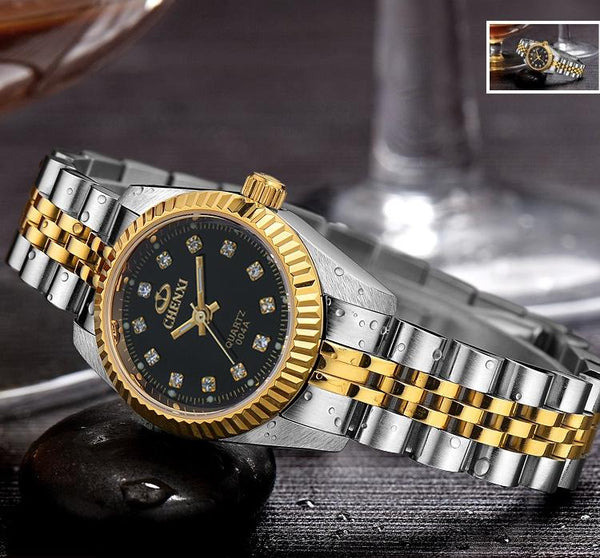 Golden &amp; Silver Classic Quartz Luxury Gift Watches for Women  -  GeraldBlack.com
