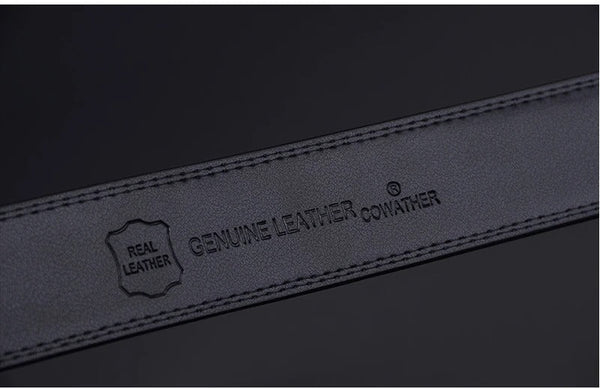 Good Quality Men's Luxury Cow Genuine Leather Belts with Automatic Buckle  -  GeraldBlack.com