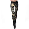 Gothic Punk Retro Vintage Style Skull Lion Designed Women's Legging - SolaceConnect.com