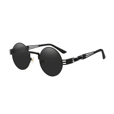 Gothic Steampunk Shades Round Metal Wrap Sunglasses for Men Women  -  GeraldBlack.com