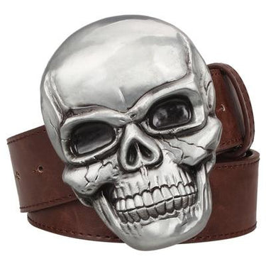 Goths Wild Style Skull Head Metal Smile Skeleton Head Buckle Belt - SolaceConnect.com