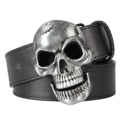 Goths Wild Style Skull Head Metal Smile Skeleton Head Buckle Belt - SolaceConnect.com