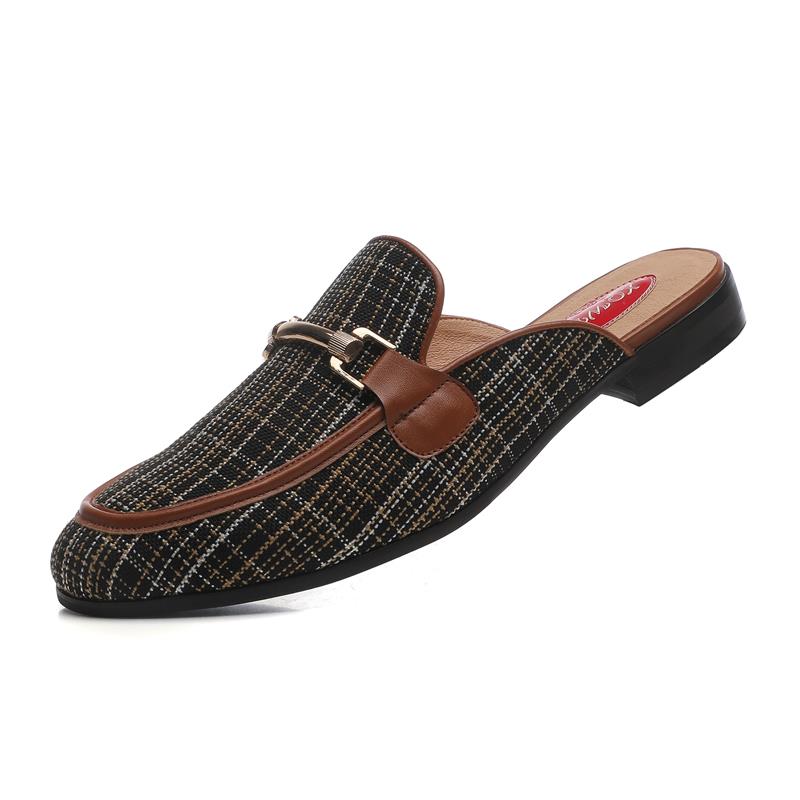 Gree Cloth Outdoor Men's Slippers Backless Slip-On Flat Sandals  -  GeraldBlack.com