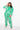 Green and White Button Up Long Sleeve Jumpsuit for Women - SolaceConnect.com