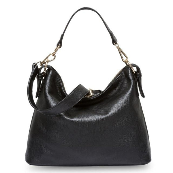 Grey Leather Women's Shoulder Bag Style Handbag Casual Messenger Tote - SolaceConnect.com