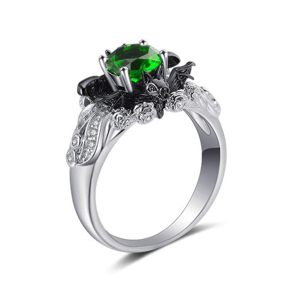 Halloween Fashion Gothic Zircon Wedding Engagement Rings for Women - SolaceConnect.com