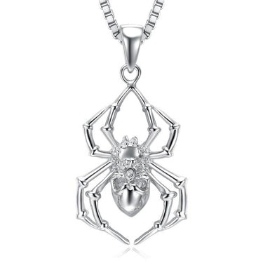 Fashion Halloween Spider Pendant Male Female Necklace For Women Men Silver Gold Color Couple - SolaceConnect.com