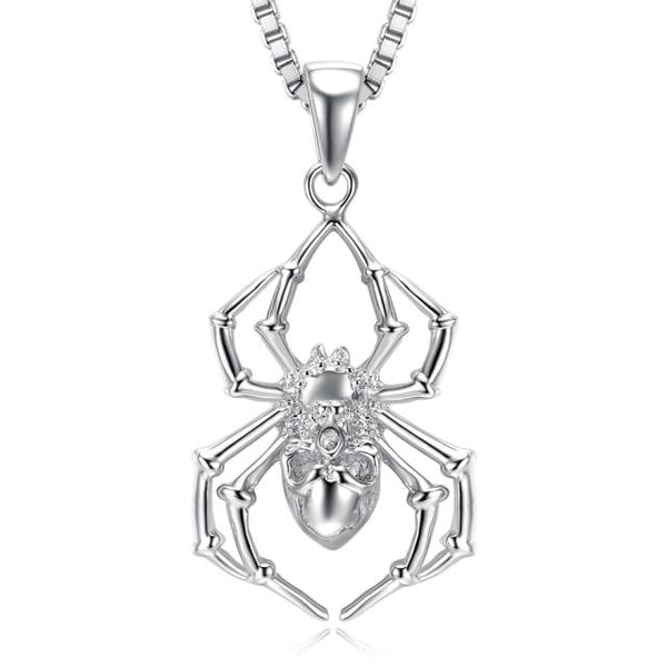 Fashion Halloween Spider Pendant Male Female Necklace For Women Men Silver Gold Color Couple - SolaceConnect.com