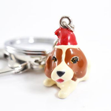 Hand-Painted Husky Metal 3D Pet Dog Pendant Bordered Keychains - SolaceConnect.com