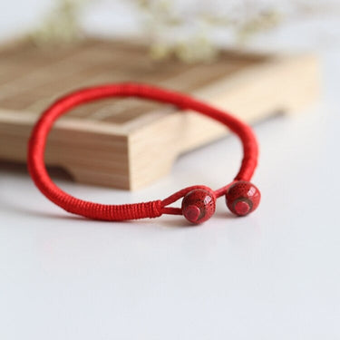 Handmade 2Pcs/Lot Bead Red String Ceramic Lucky Bracelets & Bangles  -  GeraldBlack.com