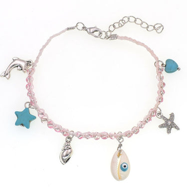 Handmade Beach Party Shell String Beads Stone Anklets for Women  -  GeraldBlack.com