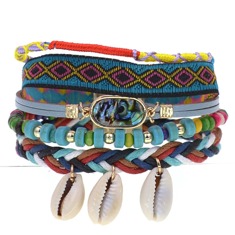 Handmade Bohemia Fashion Shell Beaded Stone Bracelets for Women  -  GeraldBlack.com