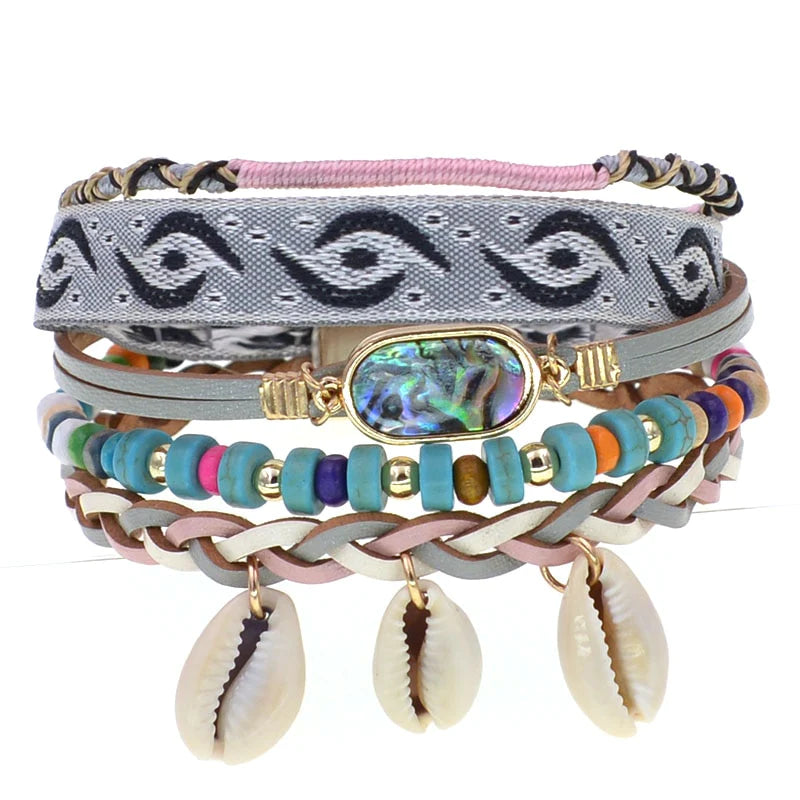 Handmade Bohemia Fashion Shell Beaded Stone Bracelets for Women  -  GeraldBlack.com