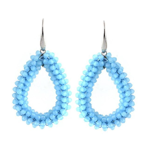 Handmade Crystal Faceted Beads Big Dangle Earrings for Woman - SolaceConnect.com