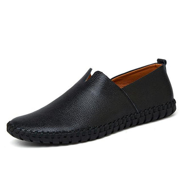 Handmade Fashion Genuine Cow Leather Blue Slip On Men's Loafers - SolaceConnect.com