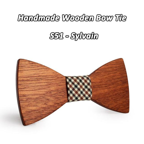 Handmade Fashion Wooden Bowtie Clothing Accessories for Wedding Party - SolaceConnect.com