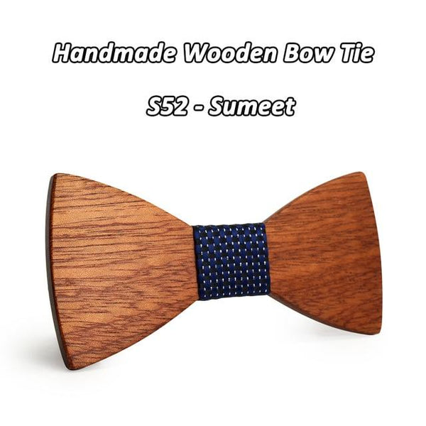 Handmade Fashion Wooden Bowtie Clothing Accessories for Wedding Party - SolaceConnect.com