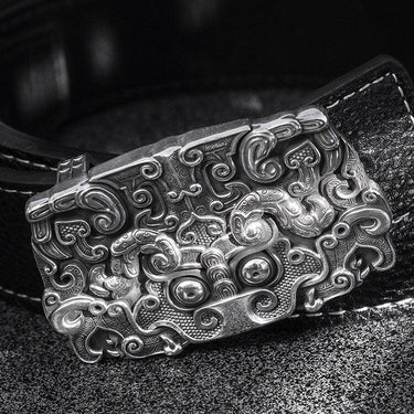 Handmade Luxury Men's 999 Sterling Silver Mythical Animal Buckle Only  -  GeraldBlack.com