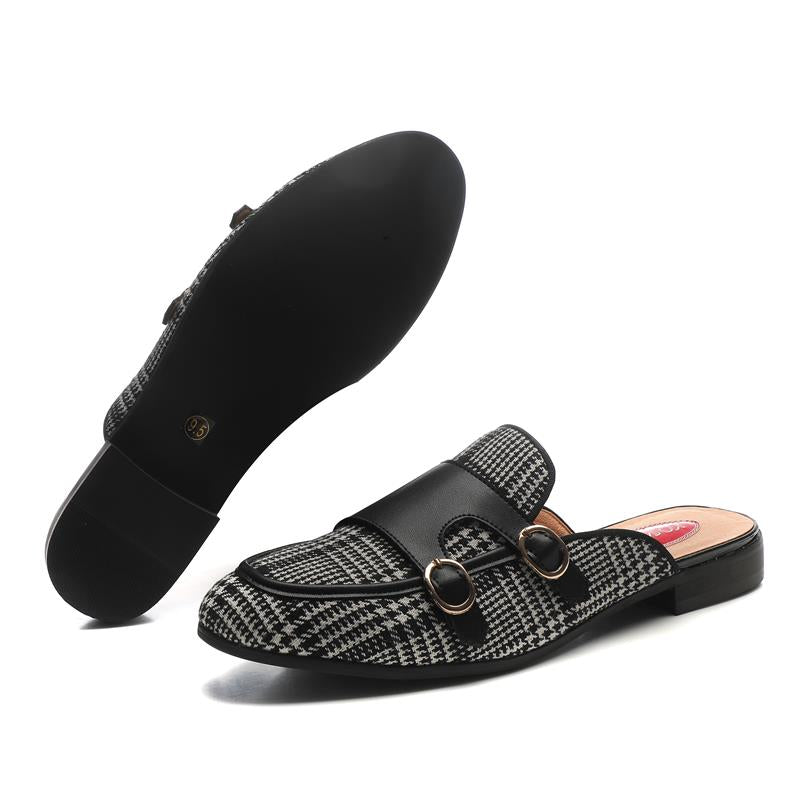 Handmade Men Casual Fashion Party and Show Leather Insole Slippers  -  GeraldBlack.com