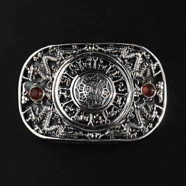 104g 925 Sterling Silver dragon handmade high details men's belt buckle buckles jewelry A4195 - SolaceConnect.com
