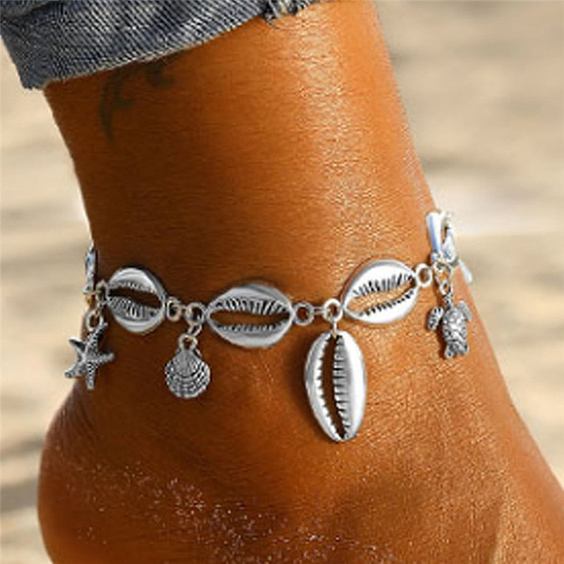 Handmade Starfish Shell Tortoise Beach Fashion Anklets for Women  -  GeraldBlack.com