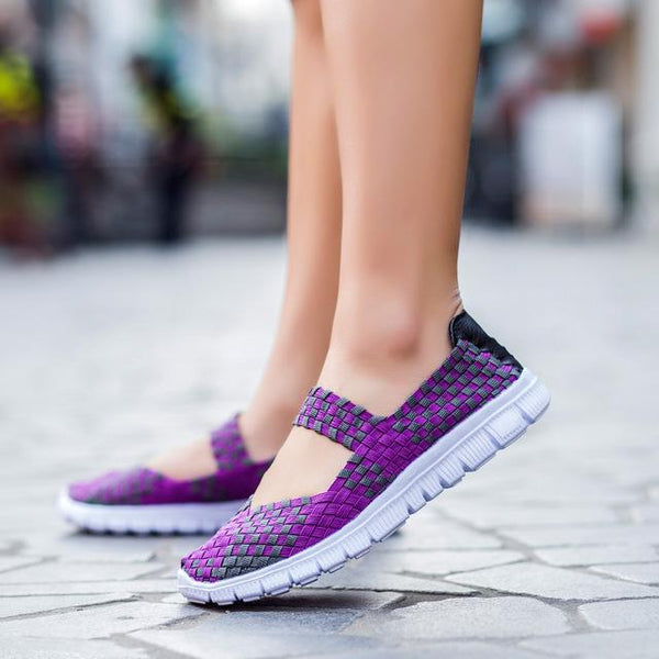 Handmade Women's Casual Summer Breathable Lightweight Woven Shoes - SolaceConnect.com