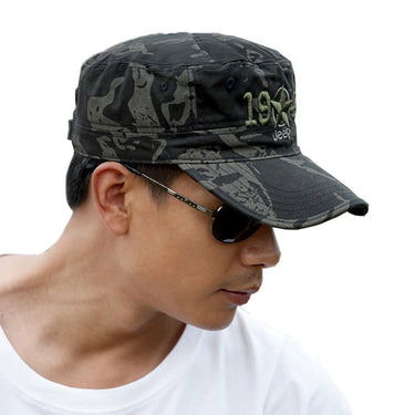 Handsome Cotton Military Camouflage Hat with Falcon Base for Men - SolaceConnect.com