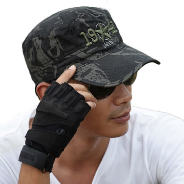 Handsome Cotton Military Camouflage Hat with Falcon Base for Men  -  GeraldBlack.com