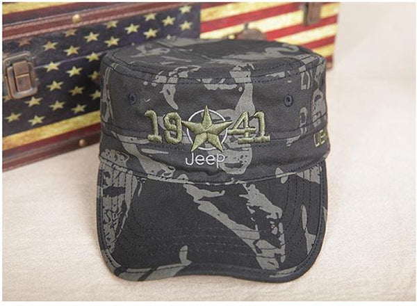 Handsome Cotton Military Camouflage Hat with Falcon Base for Men - SolaceConnect.com
