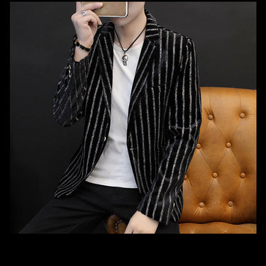 Handsome Men's Casual Style Dailywear Slim-fit Corduroy Blazer  -  GeraldBlack.com