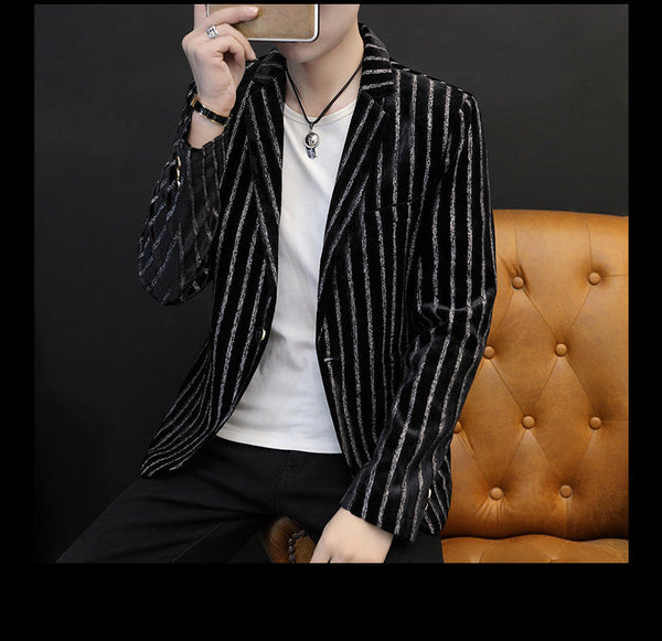 Handsome Men's Casual Style Dailywear Slim-fit Corduroy Blazer  -  GeraldBlack.com