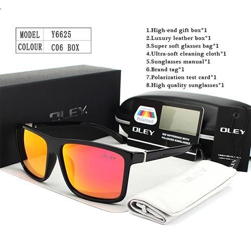 HD Polarized Unisex Sunglasses Accessories with Designer Retro Square Frame - SolaceConnect.com