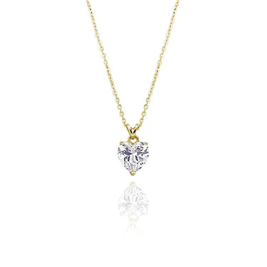 Heart Shape Moissanite Pendant 925 Sterling Silver Necklace for Women  -  GeraldBlack.com