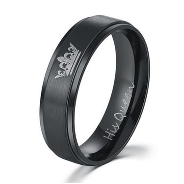Her King and His Queen Fashion Stainless Steel Unisex Wedding Rings - SolaceConnect.com