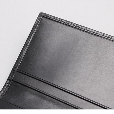 High Grade Top Layer Leather Hand Woven Men Long Ultra Thin Soft Purse Business Leisure Wallets 45  -  GeraldBlack.com