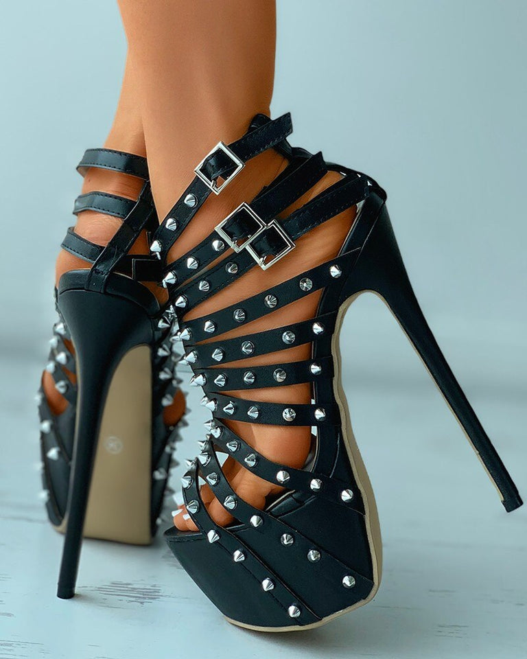Thin Heels High Slippers main image 1