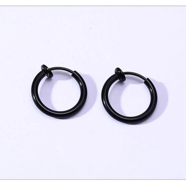 High Polished Stainless Steel Brinco Arete Basic Hoop Unisex Earrings - SolaceConnect.com