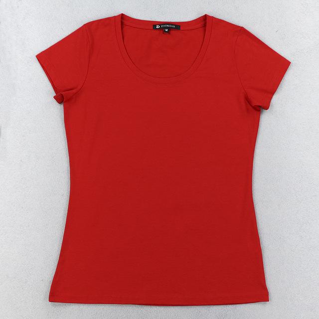 High Quality 21 Candy Color Cotton Basic Casual T-Shirt for Women - SolaceConnect.com