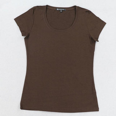 High Quality 21 Candy Color Cotton Basic Casual T-Shirt for Women - SolaceConnect.com