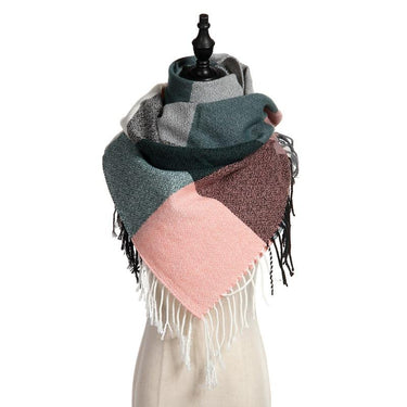 High Quality Big Long Warm Luxury Winter Plaid Scarf for Women - SolaceConnect.com